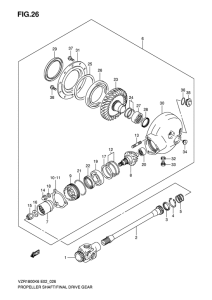 VZR1800 Propeller shaft / final drive gear