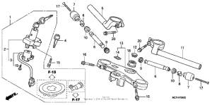 RVT1000R Handlebar + top bridge