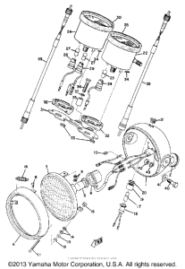 AT1M Head lamp, speedometer & tachometer