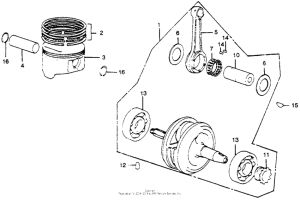 XL350 Коленчатый вал и поршни