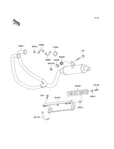 KLE250 Глушитель