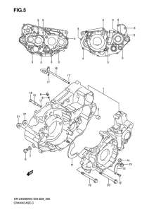 DR-Z400 Картер двигателя