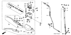 NX650 Fr. brake master cylinder