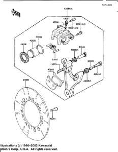 KZ1100 Передний суппорт