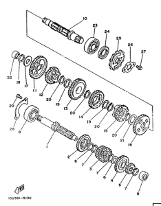 RD125LC Трансмиссия