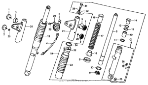 CT70 Передняя вилка