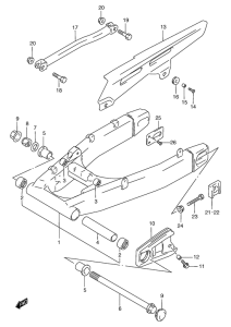 GSF1200S (ABS) Маятник задний