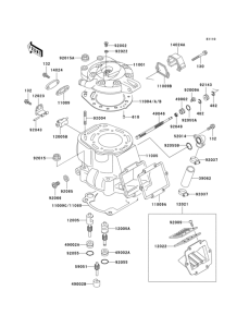 KX500 Cylinder head / cylinder(1 / 2)