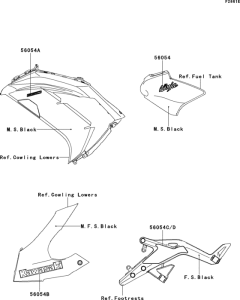 EX650 Decals(m.f.s.black)(eds)
