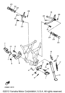 XT600EA Подножки