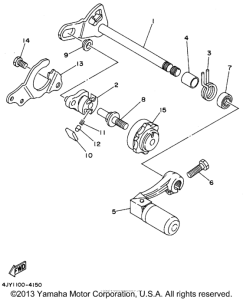 YZ125F1 Вал переключения
