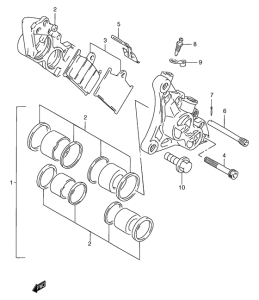 GSF1200S (ABS) Передний суппорт