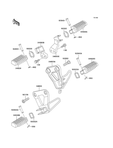 KL650 Подножки