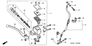 VT125 Fr. brake master cylinder