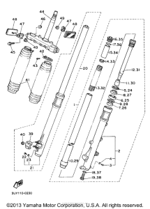 XT600EBC Передняя вилка