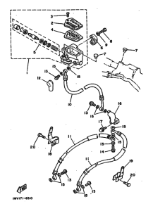 RZ350 RZ350U Передний тормозной цилиндр