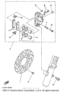 YZ125T Front brake-caliper