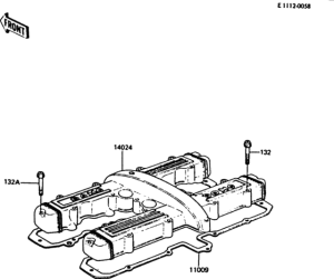 ZX550 Крышка головки цилиндров