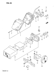 DR650 Задний комбинированный сигнал
