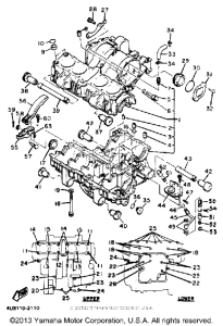 XJ550RK Картер двигателя