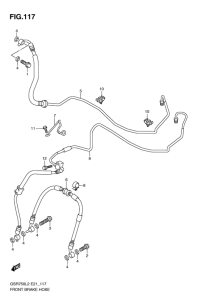GSR750 (ABS) Передние тормозные трубки