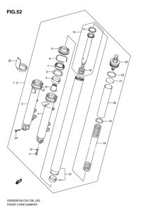 GSX650F Демпфер передней вилки