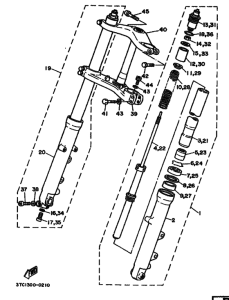 TZ250 Вилка передней оси