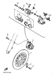 XV535SE Front brake. caliper