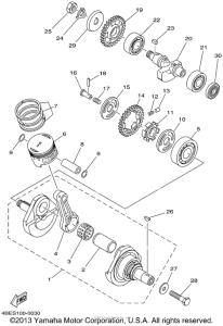 TTR225P Коленчатый вал и Поршень
