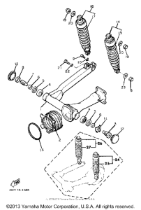 XJ650J Задний рычаг подвески