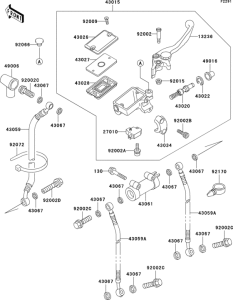 ZX1100 Главный тормозной цилиндр