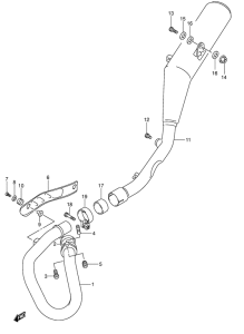 DR-Z400 Muffler comp
