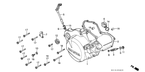 MTX125 Крышка картера правая