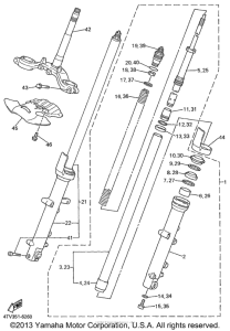 YZF600RL Передняя вилка