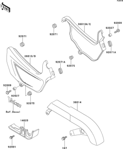 EN500 Side covers / chain cover(en500-a1 / a2 / a3)