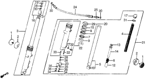 CB900 Передняя вилка