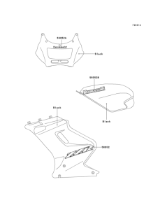 EX250 Decals(black)(h6f / h7f)