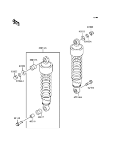 BN125 Подвеска  /  амортизатор