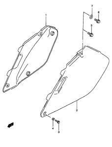RM250 Обтекатель задний