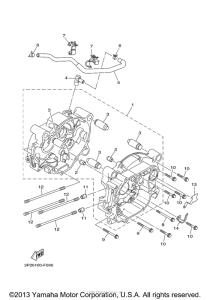 TTR90EW Картер двигателя