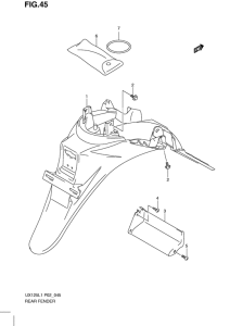UX125 Заднее крыло