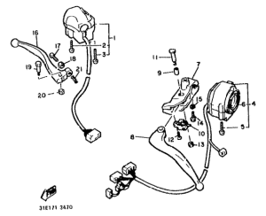 XJ900 Handle switch. lever