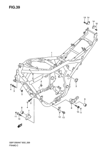 GSF1250S (ABS) Frame comp