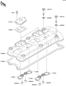 ZX900 Крышка головки цилиндров