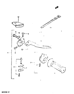 DR125 Righe handle switch