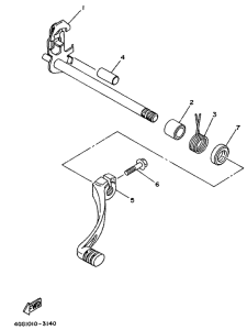TY250Z Вал переключения