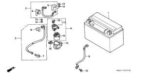 VFR400R Аккумулятор