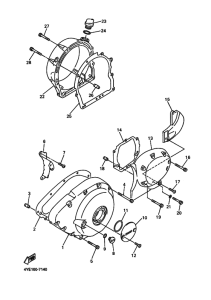 XVZ13TFS Crankcase cover ass`y  (v