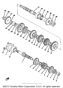 YZ100D Трансмиссия