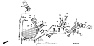 NT700V (ABS) Handle lever + switch + cable